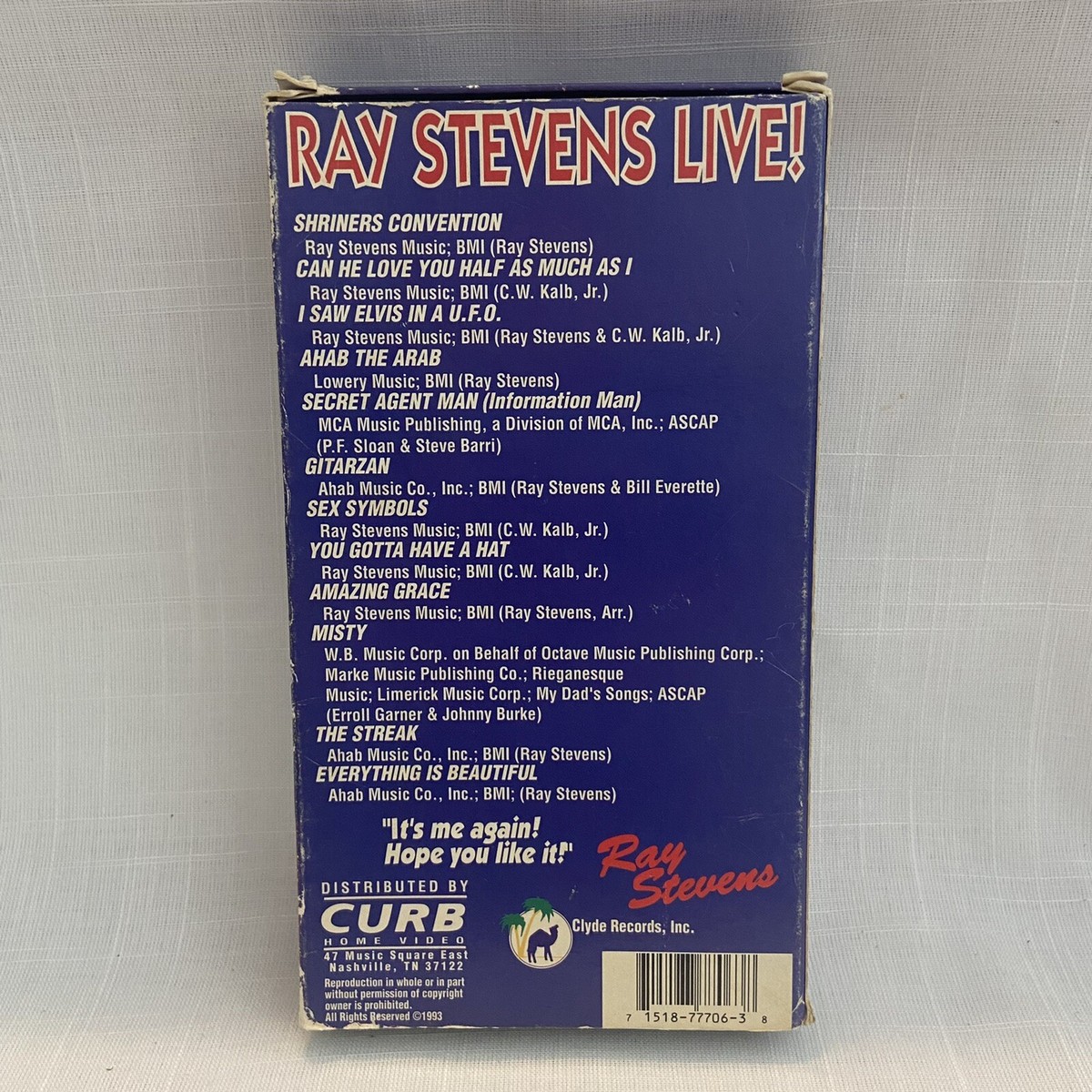 Ray Stevens Live! VHS VCR Video Tape Movie | eBay