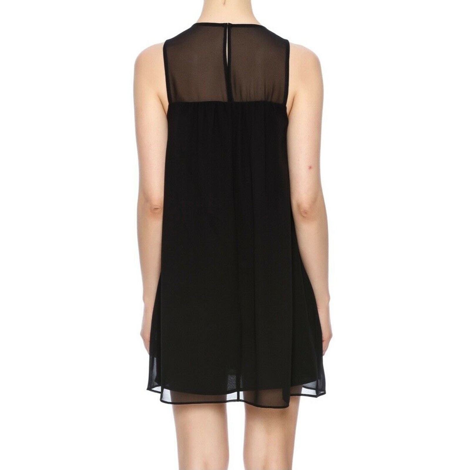 BCBGeneration Black Embroidered Sheer Shift Dress… - image 4
