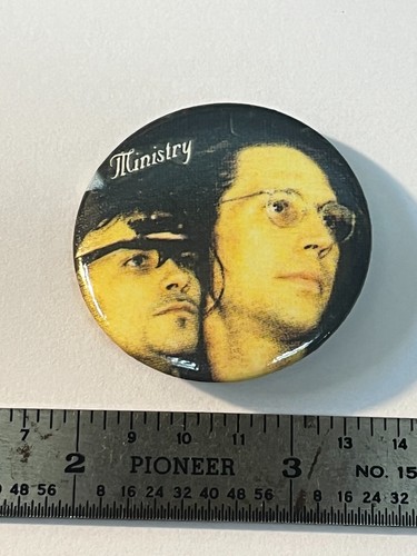 Ministry vintage button back pin Vintage NOS