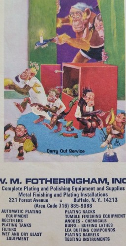 Vtg Buffalo NY advertising Paper pad monkeys apes Pocket W.M. Fotheringham - Bild 4 von 5