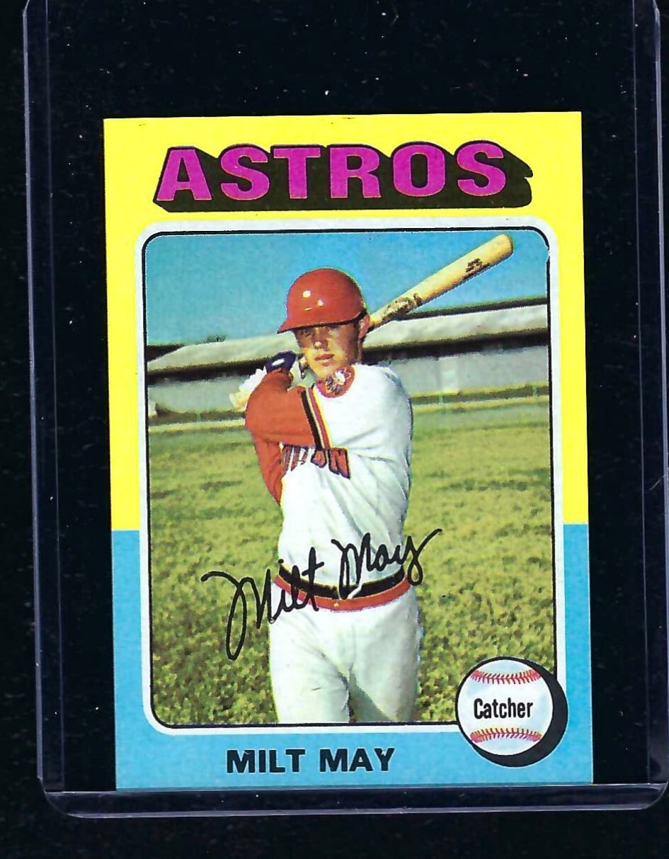 1975 Topps Mini Baseball Card #279 Milt May, Houston Astros, NM-MT!