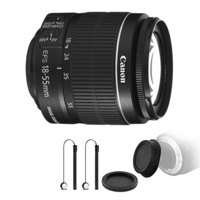 Canon EF-S 18-55mm f/3.5-5.6 IS II Lens and Accessories for Canon 70D 80D 77D