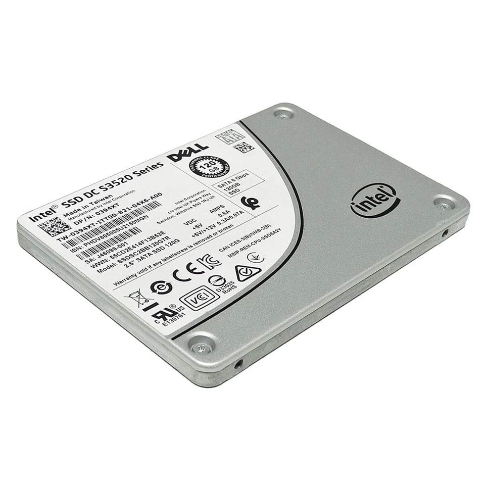 Dell 0394XT Intel SSD DC S3520 Series 120GB 2.5 Zoll 6Gb SATA SSDSC2BB120G7R