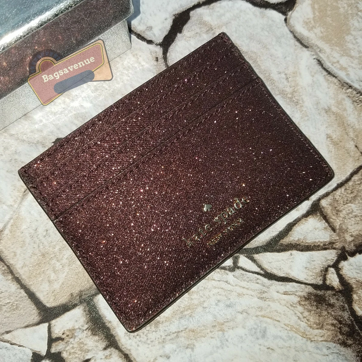 Lola glitter boxed online small slim card holder