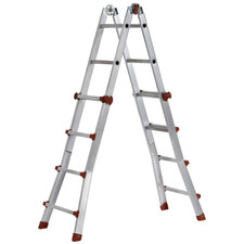 SCALA TELESCOPICA ALLUMINIO SCALETTA MULTIUSO 8+8 GRADINI ALLUNGABILE 188/390H