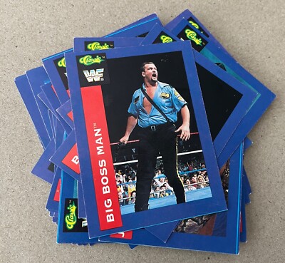 WWF WWE WCW Classic Games Wrestling Trading BLUE BOARDER 1991 CARDS - Pick One