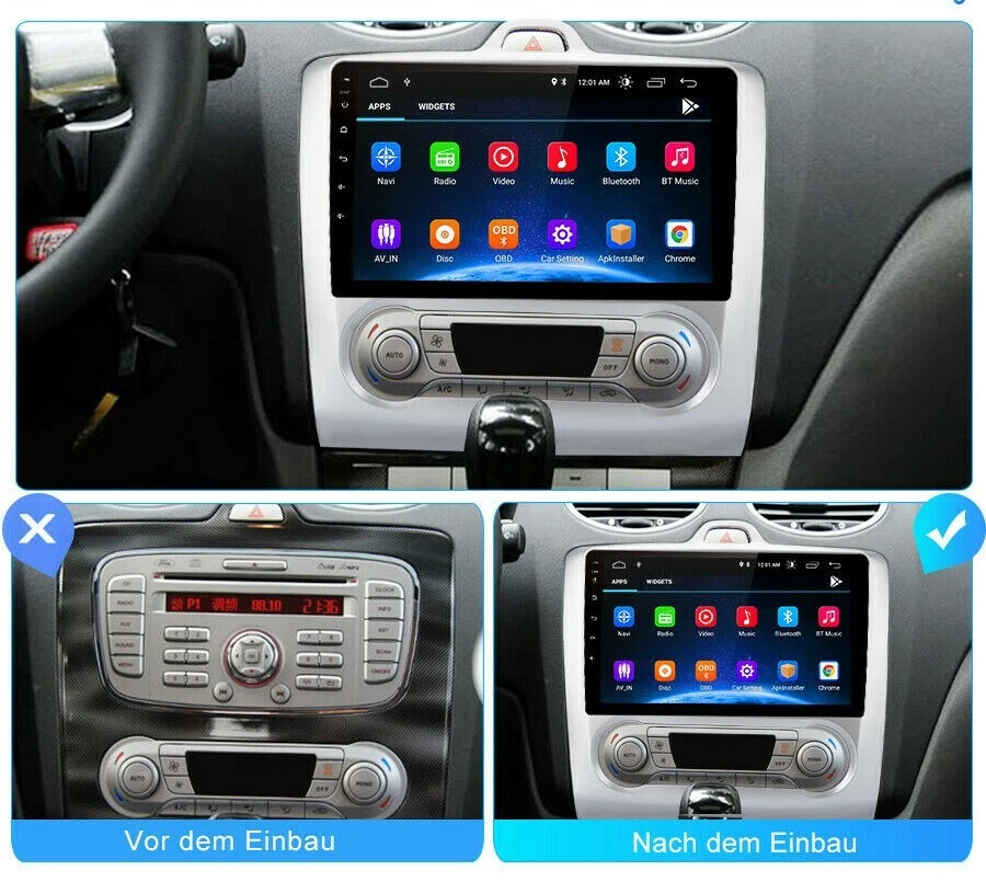 9" Android 10 Autoradio GPS Navigation Für Ford Focus 2 MK2 MK3 Exi AT Wifi USB - Bild 2 von 4