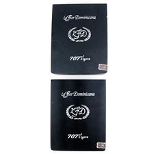 Lot of 2 La Flor Dominicana 707 Ligero Empty Wood Cigar Box 7.5" x 5.75" x 2.5"