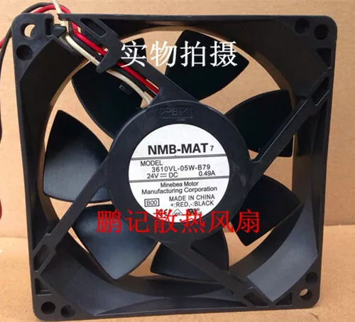 1 pcs NMB 3610VL-05W-B79 B00 9cm 9225 24v 0.49A 3-wire cooling fan.