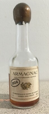 Mignonnette alte alte Miniflasche Armagnac Château de Laubade 1956