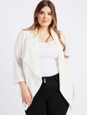 Brand New Lovedrobe White Waterfall Front Smart Summer Jacket Plus Size 18