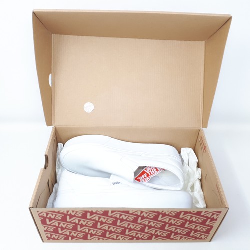 Vans Classic Slip-On Stackform Stacked Platform Shoe Sneaker White Womens Size - 第 11/11 張圖片