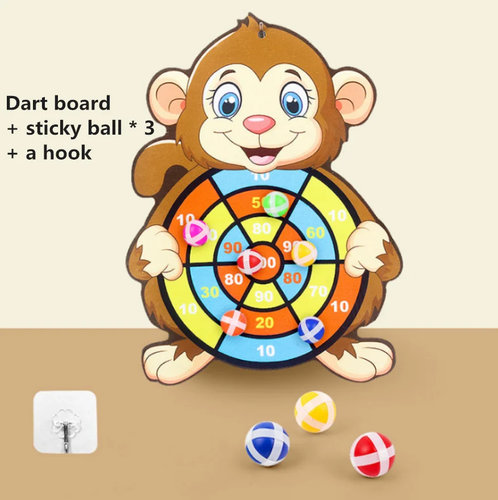Montessori Interactive Cartoon Animal Dart Board for Kids Ages 2-4 - Picture 8 of 16