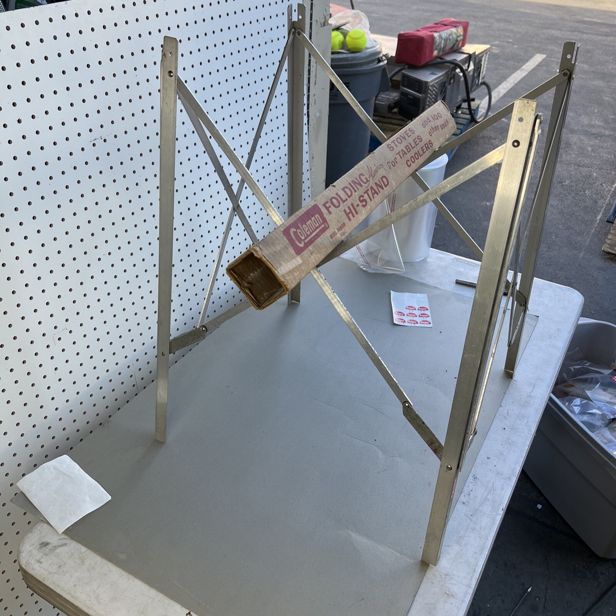 Vintage Coleman Folding Aluminum Hi-Stand Model 591B499 with