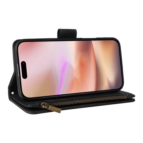 For iPhone 16 15 Pro Max 14 13 12 11 XS 87 Cover Leather Zipper Flip Wallet Case - Picture 18 of 74