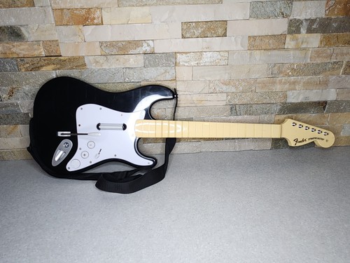 Wii Rock Band Harmonix 19091 Wireless Guitar - Black - No Dongle UNTESTED