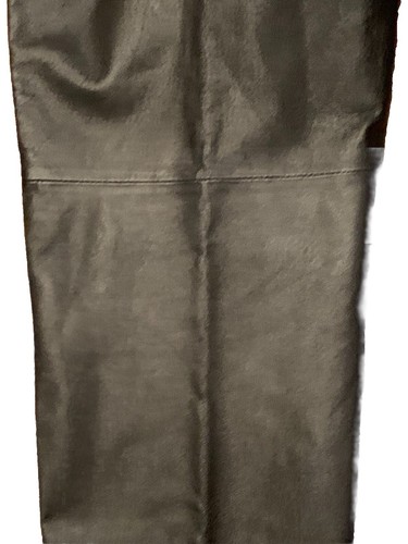 Leather Pants David Benjamin Black Lined No Pockets 29” Ins Sz 18 Woman’s New - Picture 8 of 10