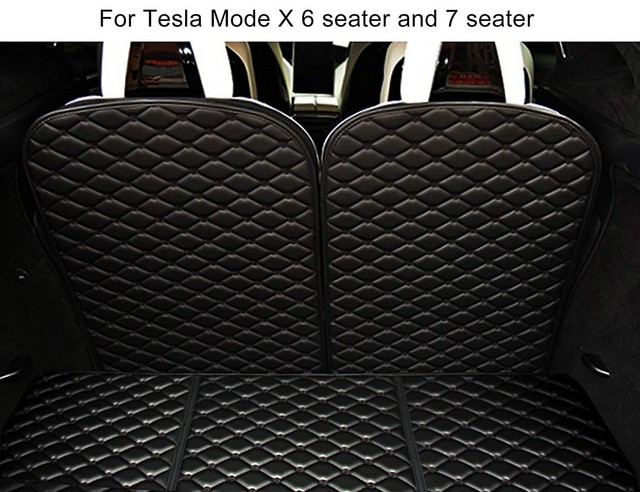Topfit Cargo Liners 3rd Row Back Seat Protector Mat For Tesla Model X Black