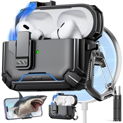 AirPods Pro Case Cover with Phone Stand & Cleaning Kit MagSafe Compatible - 第 1/6 張圖片
