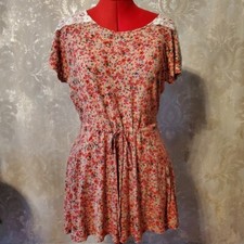 FARM Rio floral embroidered dress with deers size medium
