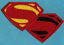 3" x 4.5" Superman Man of Steel/Val Zod Embroidered Patch -- choice of colors