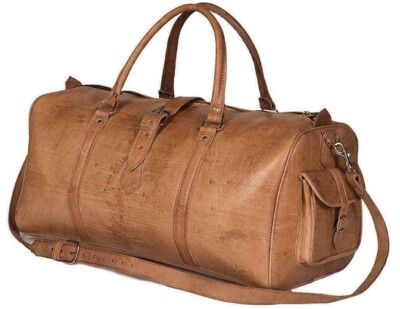 Bag Leather Real Travel Duffle Luggage Gym Weekend Men Brown S Handmade JMB TM