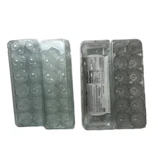 Lot of 5 Plastic, Empty Reusable Egg Cartons Tri-Fold Containers for One Dozen
