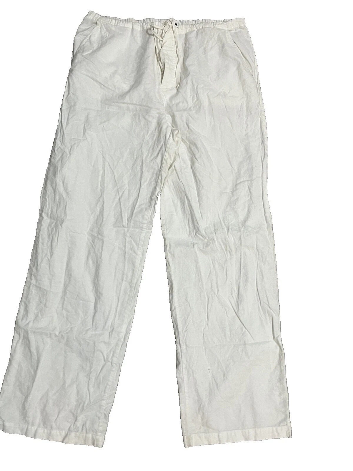 Cotton White Vintage Pants for Men