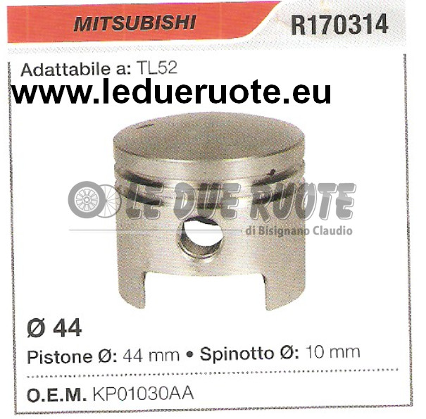 Pistone Completo per Mitsubishi TL52 - 44mm Spinotto 10mm KP01030AA