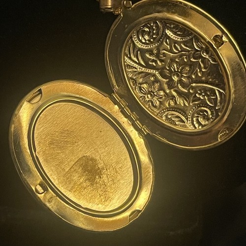 Retro Oro Elegante Medallón Diseño Floral - Imagen 2 de 4