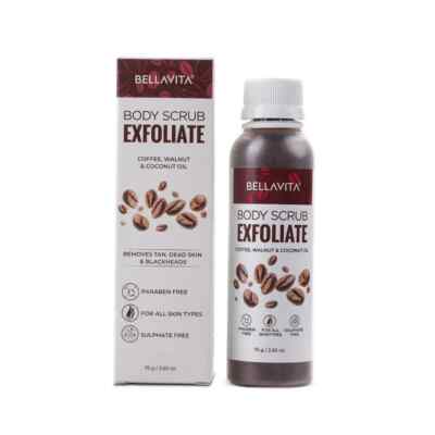 Coffee Scrub For Face Body Neck Knees Blackhead Remover Tan Dirt Removal 75 g