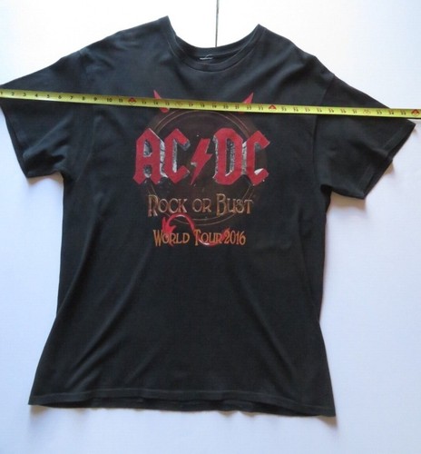 2016 AC/DC ROCK OR BUST World Tour CONCERT 2-Sided Black T-Shirt X-Large - Picture 3 of 10