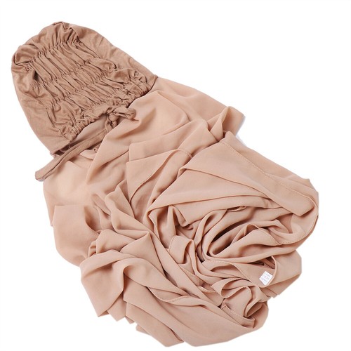 Instant Women Cap Long Scarf Shawl Hijab Hat Headwrap Turban Islamic Headscarf - Picture 17 of 44
