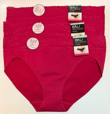 NWT 3 Bali Comfort Revolution DFMLHC Hi Cut Panties Red Size 8/XL