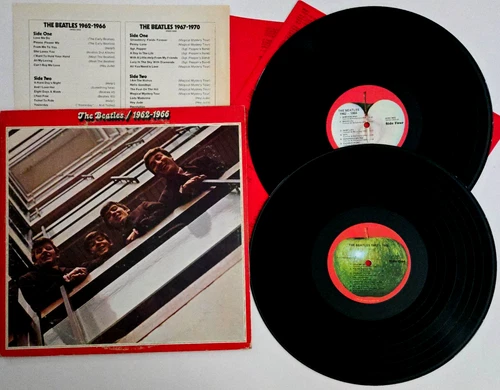 THE BEATLES 1962-1966 'RED' 2LPs Apple SKBO-3403 STERLING w/ INNERS & INSERT!