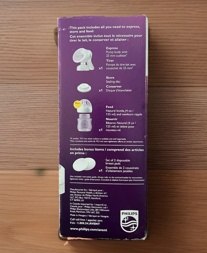 NUEVO biberón y pezón extractor de leche manual Philips Avent Foto 3 de 4