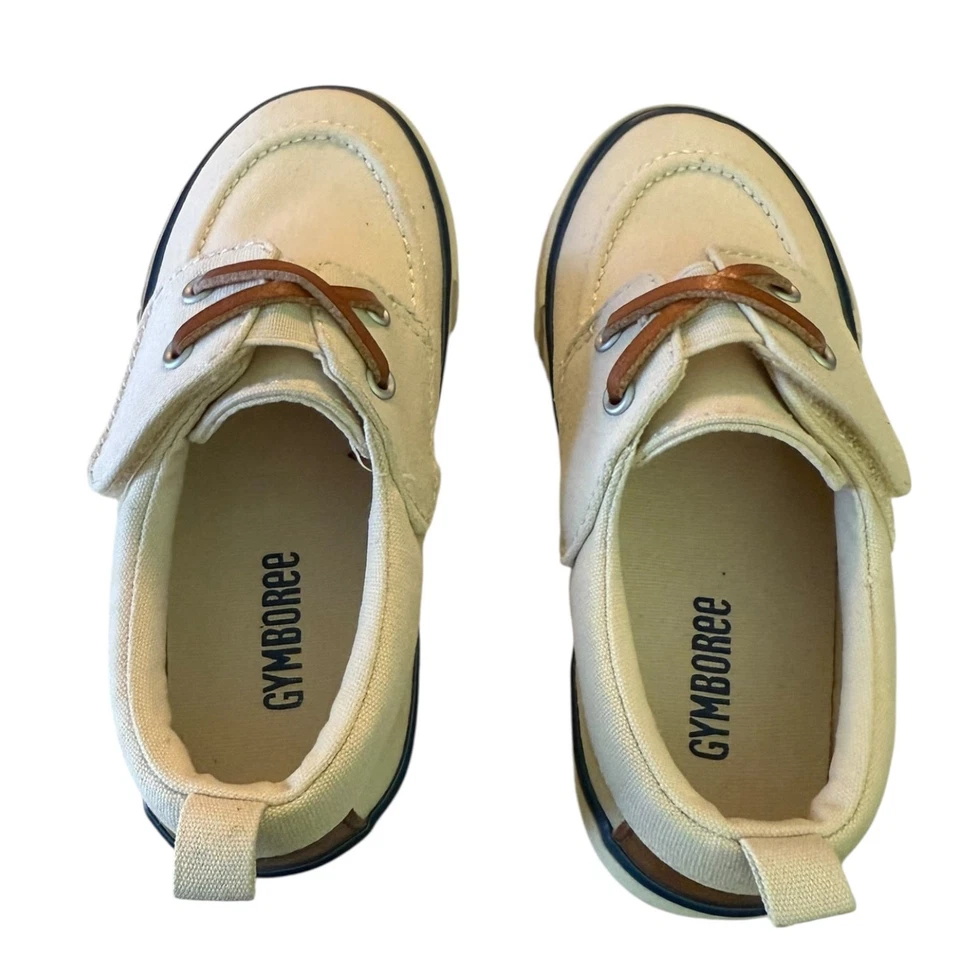 Zapatos de barco Gymboree crema blanco roto para niños talla 10 Foto 4 de 4