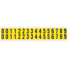 Brady 34210 Numberlabelset, Vinylcloth, 3/4Inh, 5/8Inw