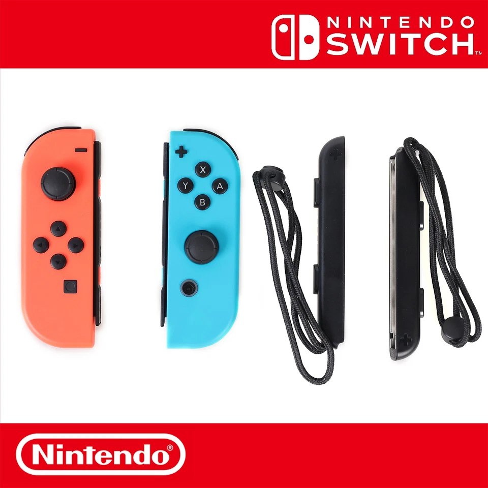 Nintendo Switch Joy-Con Controller Original Left Right Pair Joycon With Straps - Image 3 of 4