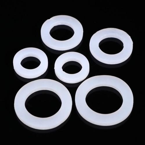 60Pcs White Silicone Bellows Tube Washer Ring Durable Leakproof Seal ...