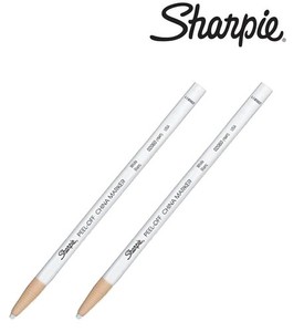 2 Peel-Off China Markers (Wax Marker; Chinagraph Pencil). White x2 Sharpie 02060