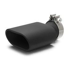 Square Exhaust Tip 3" Inlet, Black Coating Rectangle 3.0inch Black Coated