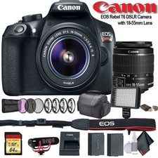 Canon EOS Rebel T6 DSLR Camera 18-55mm Lens Starter Bundle 02