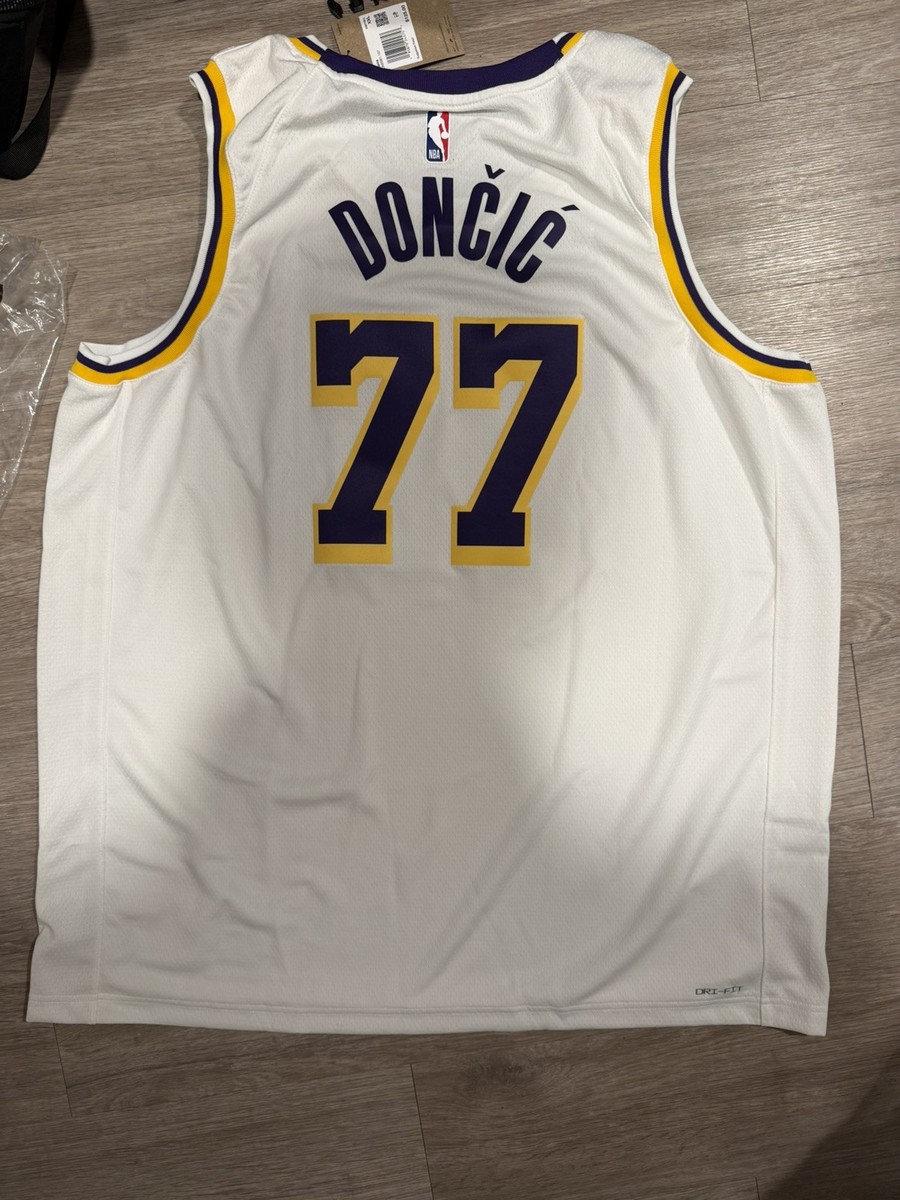 Authentic Los Angeles Lakers Luka Doncic #77 Nike Association