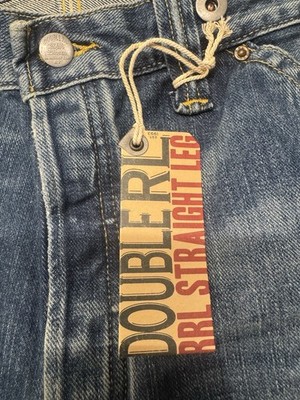 RRL - Double RL -Ralph Lauren Straight Leg Distressed Selvedge