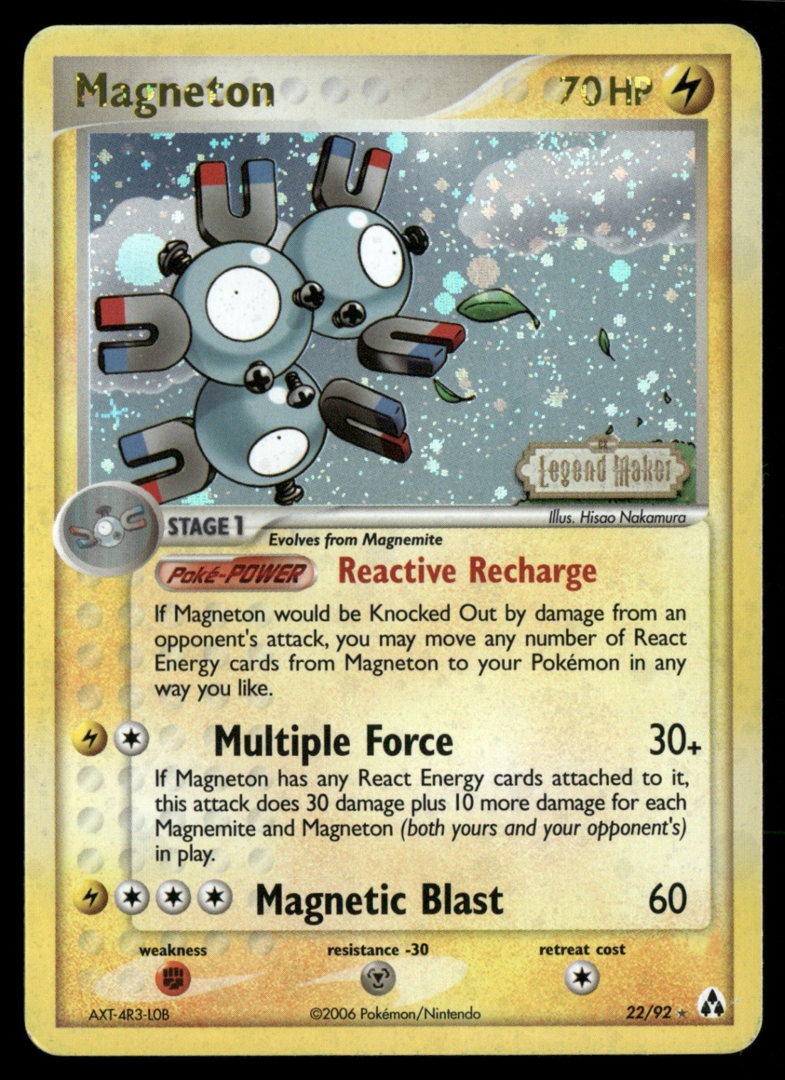 Magneton Legend Maker 22/92 Pokemon TCG