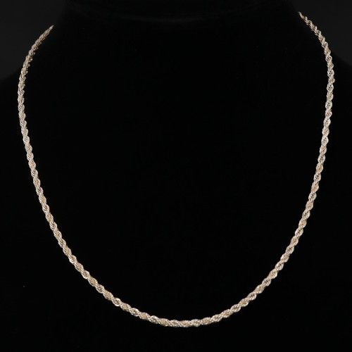 Sterling Silver & 14K Gold MICHAEL ANTHONY Braided Rope Chain 20 ...