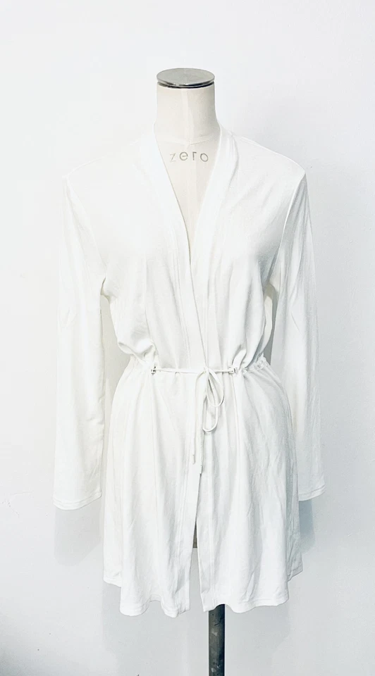 Damen-Jersey-Cardigan, Gr. 40, weiß mit Schnürung, neu mit Etikett - Bild 2 von 4
