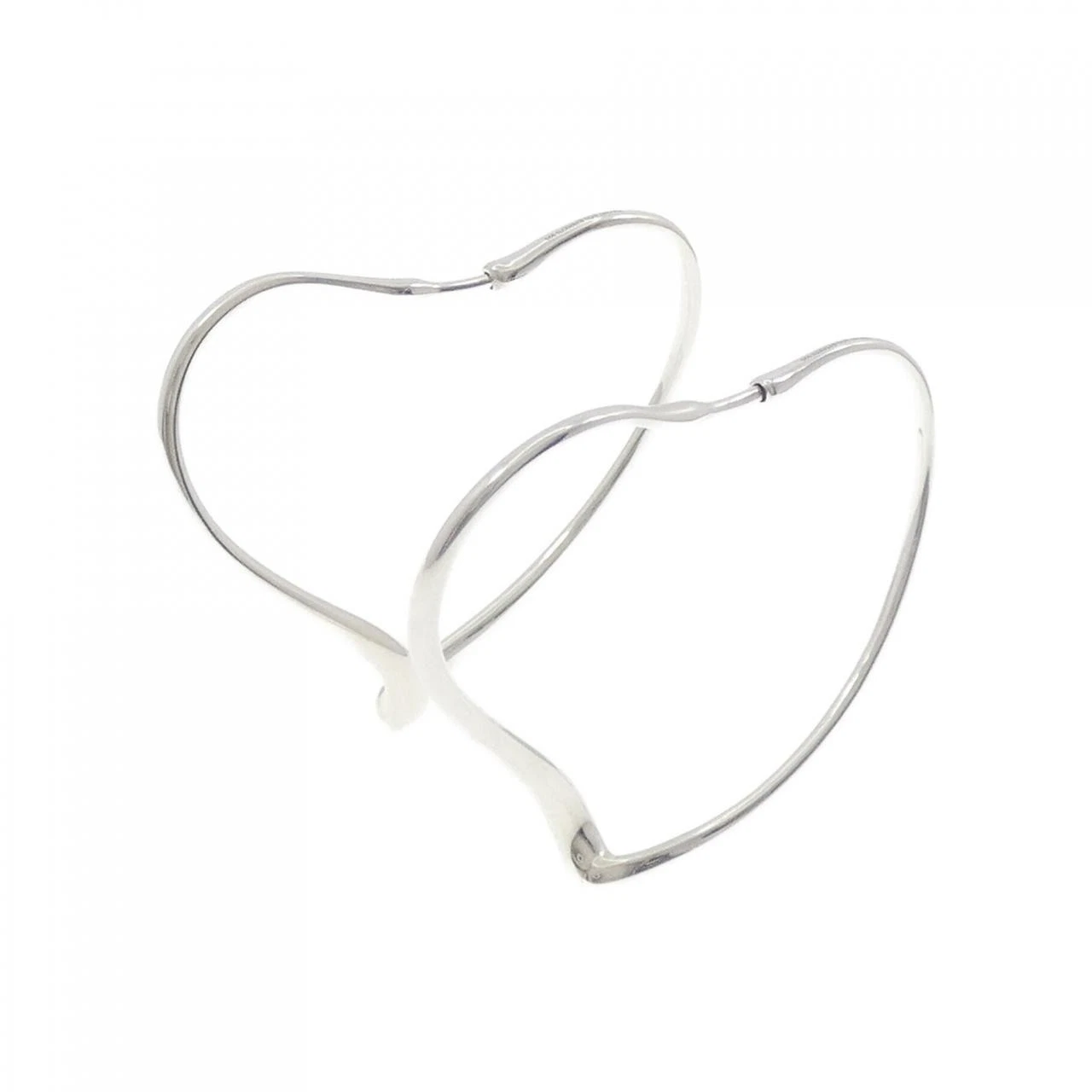 TIFFANY & CO. Authentic Tiffany Open Heart Hoop Earrings #230 000 061 7627