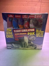 Vintage 90s New In Crushed Box Flight Simulation 5 CD-ROM Flight Simulator Games